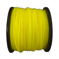 Fil de coupe en nylon jaune rond de 2,7 mm pour débroussailleuses à essence, pièces et accessoires de tondeuses à gazon