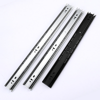 Glissières de tiroir de chambre à coucher en acier inoxydable à roulement à billes de 45 mm, 3 plis, extension complète, silencieuses, quincaillerie avec installation facile