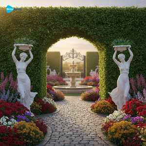 Vasi per Fiori in Pietra Artificiale Stile Europeo in Marmo Bianco Naturale Durevole Ornamenti da <span class=keywords><strong>Giardino</strong></span> Vendita all'Ingrosso - Product Image 1