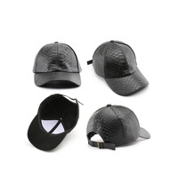 Casquette de baseball tendance de qualité supérieure à 6 panneaux avec visière incurvée, motif crocodile, en PU structuré, élégante et ajustable