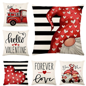 Funda de almohada nórdica transfronteriza para el Día de San Valentín con estampado de carta de amor, funda de cojín para sofá de sala de estar, funda de almohada - Product Image 1