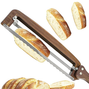 Adjustable Wooden <b>Bread</b> <b>Knife</b> Stainless Steel Blade 10-11.9 In Kitchen Baking Tool For Sourdough And Toast Slicing - Product Image 2