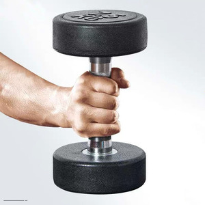 Accessori per Palestra Commerciale, Attrezzatura con Pesi Fissi, <span class=keywords><strong>Manubri</strong></span> con Testa Rotonda in Gomma per Sollevamento Pesi e <span class=keywords><strong>Allenamento</strong></span> della Forza - Product Image 5