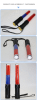 Bâton de signalisation de sécurité en plastique de 26 cm avec poignée, lumière LED clignotante rechargeable, fixation magnétique, étanche, pour aéroport