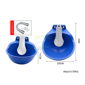 Abreuvoir pour bétail en plastique durable de grande capacité, bleu, pour ferme laitière, enclos à bétail, extérieur - Product Image 3