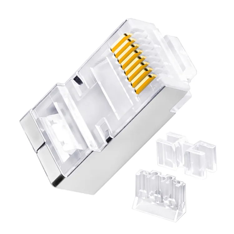 China Supplier Shielded Types connecting rj45 connector to cat5e cat6 cat6a cable Rj45 plug connections