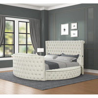 Pinzhi Home Maßgefertigtes Modernes Luxus-Schlafzimmermöbel-Set Luxuriöses Kingsize-Polsterbett mit TV-Rahmen Schlafzimmer-Sets Bett