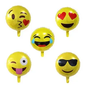 Wholesale Customized Emotion Face Inflatable Double Side Print Mylar Balloons For Home or Party Decoration