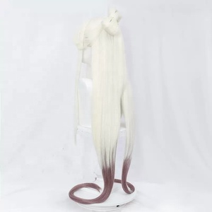 Großhandel Genshin Impact Ning guang Perücke Cosplay 120cm lange gerade Farbe gemischt synthetische Anime Halloween hitze beständige Haar Perücke - Product Image 5