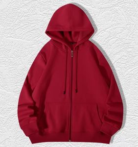 320G Hombres Invierno Sólido Patrón UV Reactivo Bordado Sudadera con capucha Personalizado Impreso Streetwear Chaqueta con cremallera - Product Image 4