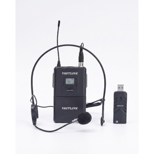 Wireless USB Lapel <b>Microphone</b> Headset Set Noise Cancelling Condenser Mic With Sound Card <b>for</b> <b>Computer</b> Speech - Product Image 3