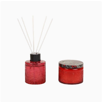 Bouteille diffuseur en verre gaufré vide de 100 ml (3 oz) gris, blanc, rose, violet, jaune, transparent, rouge, bleu avec bâtonnets diffuseurs – Vente en gros