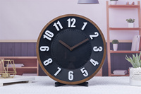 Dekorasi rumah modern ruang tamu kamar tidur hiasan dinding jam dinding kayu dengan mekanisme senyap