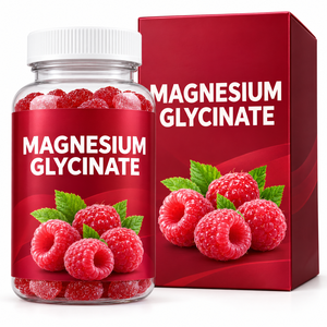 Gomitas de Glicinato de Magnesio con Sabor a Frambuesa, Suplemento Mineral para el Sueño, Fórmula Personalizada, Fabricación OEM/ODM - Product Image 2