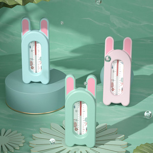Thermomètre de bain pour bébé, testeur de température de l'eau en forme de lapin de dessin animé, pour le bain des nourrissons, couleur verte - Product Image 1