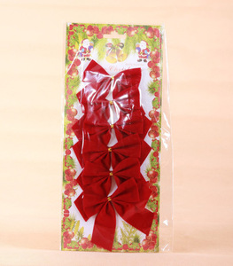 2026 New Christmas Decorations Christmas <b>Tree</b> Bow Pendant Gold Cloth Red Cloth Bow Wholesale - Product Image 4