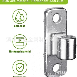 บานพับประตูติดผนังแนวตั้ง สแตนเลส Ed 304 เปิดได้ 180 องศา แบบหนีบสำหรับงานหนัก สำหรับประตูรั้วและอุปกรณ์เสริม - Product Image 5