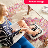 Masseur de pieds sans fil avec fonction de pétrissage Shiatsu, vitesses de vibration réglables pour soulager la douleur et favoriser la relaxation