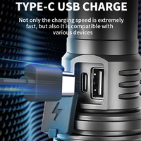 Lampe de poche LED haute puissance 30W, torche super puissante 1000M, lampe de poche Ultra, pour le camping, l'extérieur, les situations d'urgence, rechargeable au lithium