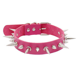 قلادة بانك روك مرصعة، طراز هاراجوكو، من الجلد النباتي، طوق عنق قوطي - Product Image 4