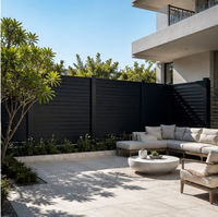 Clôture de jardin moderne à lames de persienne, design élégant, détachable, aspect esthétique, longue durée de vie, antirouille, fournie directement par l'usine.