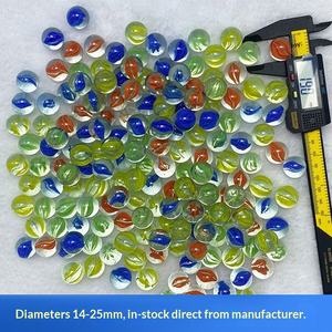ลูกแก้วจีนรูปทรงเรขาคณิตขนาด 14-25 มม. ขายส่ง ของเล่นย้อนยุค ลูกปัดสำหรับใส่ขวด เกมหมากฮอส ลูกปัดแบบหลวม - Product Image 2