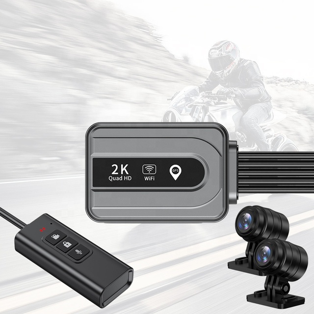 LCC524 2K Motorcycle Dash Camera No Screen Safe Driving IP67 Dual Lens Recorder Loop Recording WiFi Motorcycle Recorder