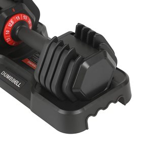 Haltère réglable gain de place 11 kg en fonte, 10 niveaux de verrouillage 1-11 kg, pour entraînement musculaire à domicile - Product Image 3
