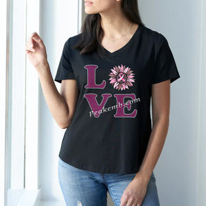 Costume de sensibilisation au Cancer du sein, rose, paix, amour, guérison, foi, T-Shirt femme t-shirts Tops - Product Image 5