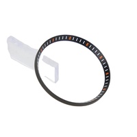Montre classique SKX007 noire avec index et lunette de couleur or rouge, jaune, bleu, orange
