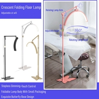 Lampe LED 48W pour salon de tatouage, base papillon dorée, CE RoHS OEM, luminosité réglable, contrôle tactile, CRI élevé >90, design pliable
