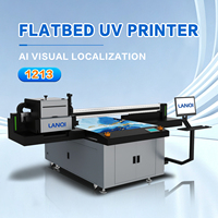 LANQI UV-vlakbedprinter Ricoh 2400 DPI hoge precisie semi-automatische digitale machine voor acryl- en houten borden