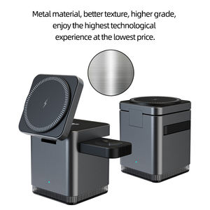 Venta caliente multifuncional plegable aleación de aluminio 15W tres y un cargador cubo magnético rápido 3 en 1 carga inalámbrica - Product Image 2