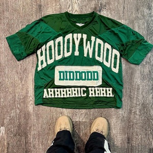 เสื้อยืดคอกลมทรงหลวมแบบดรอปโชลเดอร์ ผ้าคอตตอนหนา ตกแต่งด้วยงานปัก แอพพลิเค ปักเลื่อม ทรงบ็อกซี่ ครอป โอเวอร์ไซส์ สำหรับผู้ชาย - Product Image 3