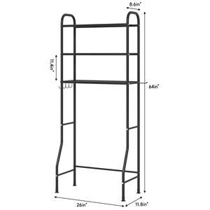<span class=keywords><strong>Étagère</strong></span> de rangement gain de place au-dessus des toilettes, multifonctionnelle, à 3 niveaux, en métal, pour salle de bain - Product Image 6