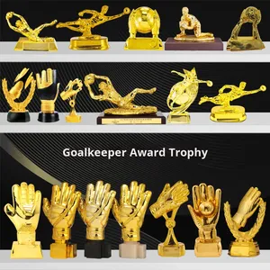 Euro Cup <strong>Football</strong> Goalkeeper Trophy Golden Glove <strong>Shooter</strong> Golden Ball Resin Business Gift Engraving Event Trophy - Product Image 2