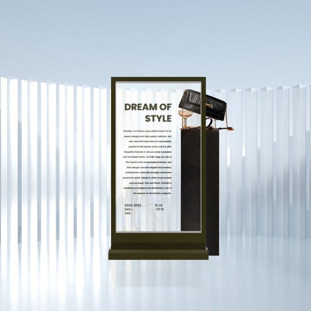 Custom 77 Inch Transparent Oled Display Panel Transparent Oled Cabinet See Through Display for Store Mall Exhibition Museums