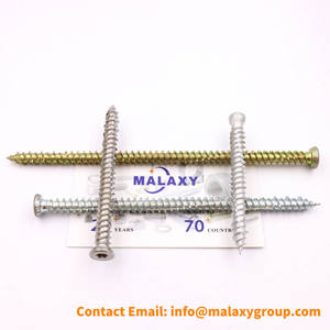 MALAXY Vis auto-coupantes en acier au carbone pour portes et fenêtres Vis d'installation pour briques creuses Vis autotaraudeuses pour béton - Product Image 6