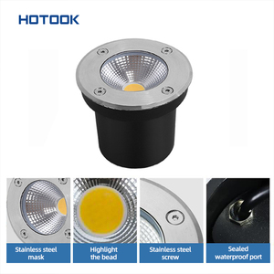 HOTOOK COB lumière souterraine étanche IP65 LED lumière de jardin extérieure chemin enterré <span class=keywords><strong>Spot</strong></span> encastré en acier inoxydable lumières creusées - Product Image 5