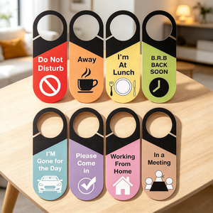 Tarjeta Volante Promocional Personalizada de PVC Impermeable para Colgar en la Puerta, para Marketing de Hoteles, Oficinas y Negocios - Product Image 4