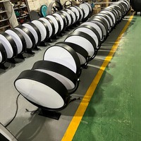 Offre Spéciale d'affaires en plein air cadre LED boîte à lumière ronde logo publicitaire LED lettres 3D boîte à lumière circulaire extérieure