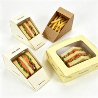 Boîte à sandwich en papier kraft de qualité alimentaire en gros – Emballage pour snacks, hot-dogs, burgers et sandwichs à emporter