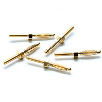 Cuivre plaqué or 2mm Hex 19.5mm Fiche banane M2 Filetage