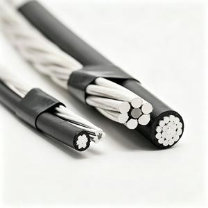 Cable dúplex de servicio de 600V de aluminio XLPE/LD(HD)PE/PVC con cable portador ACSR para proyectos rurales en Filipinas y el Sudeste Asiático - Product Image 5