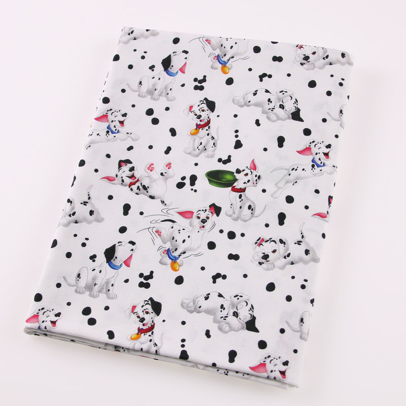 White color Dogs Designer Cloths fabric By The Yard Canada Digital Printing Cotton Printed Fabric