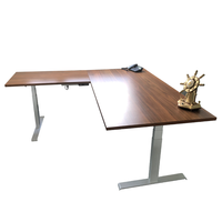 Table haute électrique économique luxe réglable en hauteur bureau exécutif en forme de L ascenseur coin bureau à domicile bureau debout pour PDG