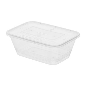 Disposable Lunch Box Rectangular Transparent PP Food <b>Container</b> With Lid For Takeout Storage - Product Image 1