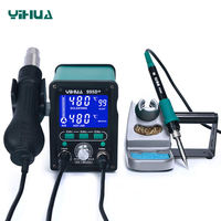 Station de soudage à air chaud YIHUA 995D+ avec trois emplacements de stockage pour la réparation de circuits imprimés, outil de précision
