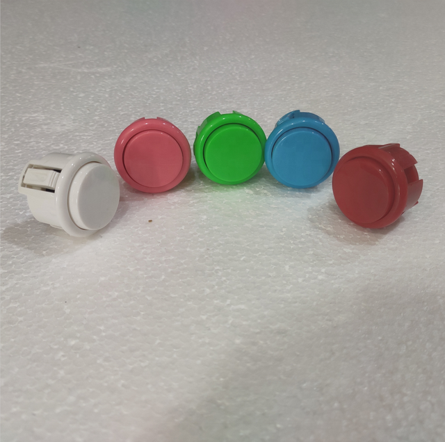 High Quality 50 Pcs SW 30mm Plastic Mini Push Button Classic Design Arcade Button for Arcade Game & Boxing Console for Amusement
