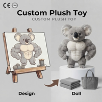 Peluche personnalisée OEM en gros, lapin musclé amusant, jouet en peluche, animal en peluche, jouet promotionnel, figurine en peluche en polyester